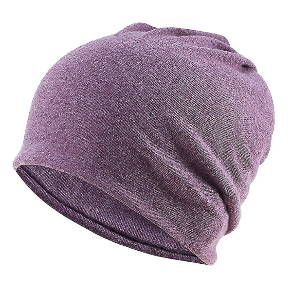 5-delers Slouchy Baggy Beanie Chemo Hat Cap Khaki + Svart + Grå + Vinrød + Lilla