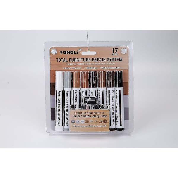 Træbejdse Scratch Fix Pen Træreparationsmarkør 8PCS