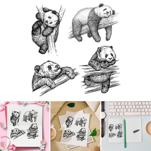 Panda silikone klare stempler til kortfremstilling, scrapbooking, prægning, gør-det-selv-håndværk