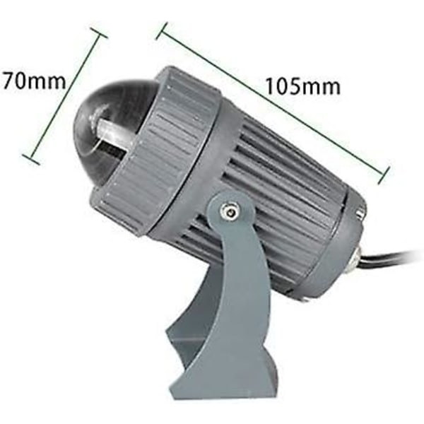 10w Led Single Outdoor Led Spotlight Vattentät Ip65 Long Throw Beam Smal Exteriör Light Floodlight Wall Wash Lamp Vägglampa Lampa (färg: Warm Whi