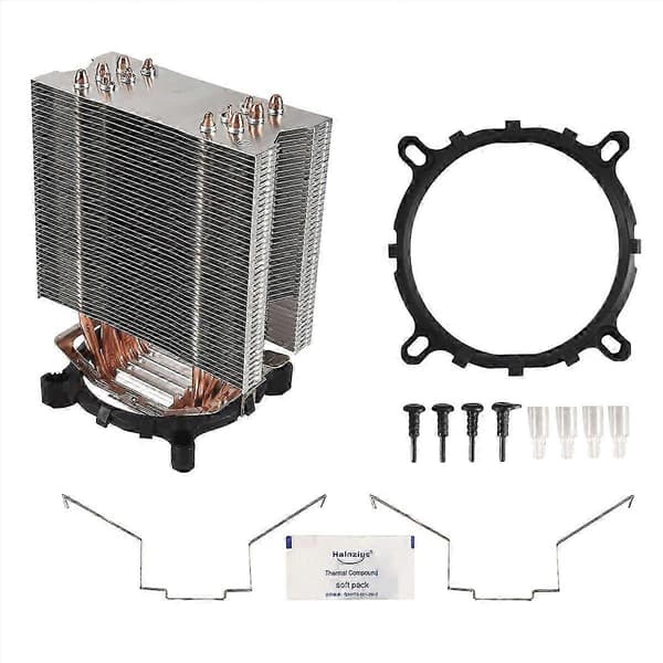 CPU-køler 12 cm blæser 6 kobbervarmerør blæserløs radiator Black Silver