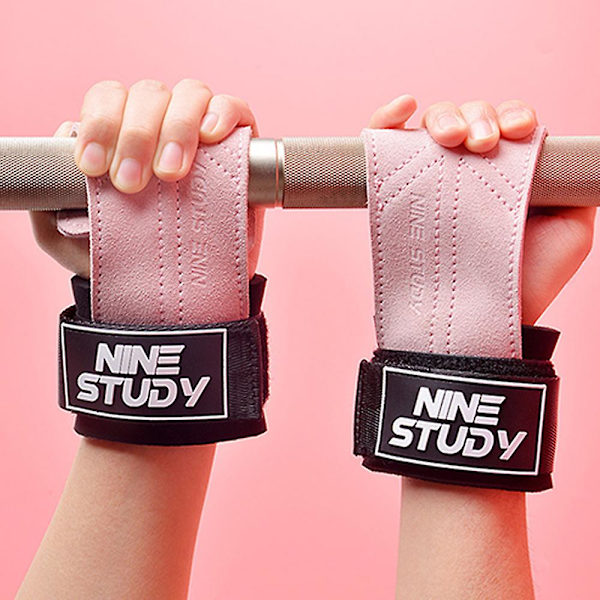1 par Ko-læder Fitness Handsker Greb Anti-skid Vægtløftning Greb Pads Dødløft Arbejde