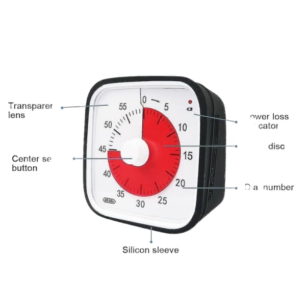 Visuell nedtellingstimer, overdimensjonert visuell timer for klasserom for barn og – PA