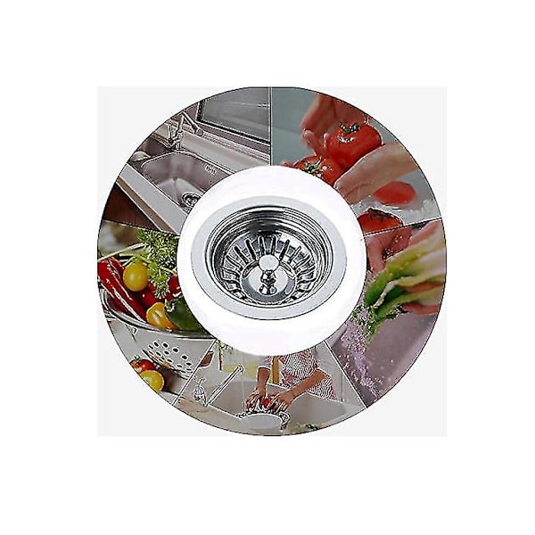 2 st Diskbänksil/diskbänksplugg Diskbänksplugg Hål Kök/badrum Sil Diameter 78mm