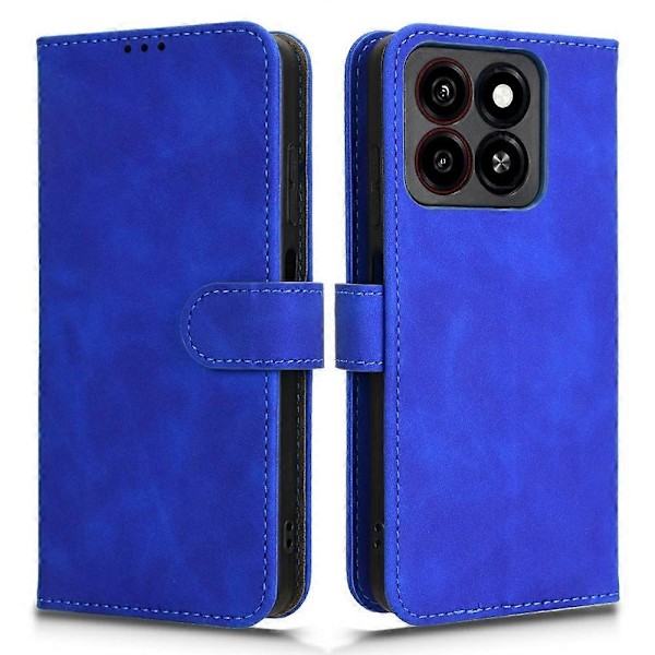 ZTE Blade A35 / A55 Nahkakotelo, ihoa myötäilevä, pudotussuojaava lompakkokotelo - Vihreä Multicolor Blue