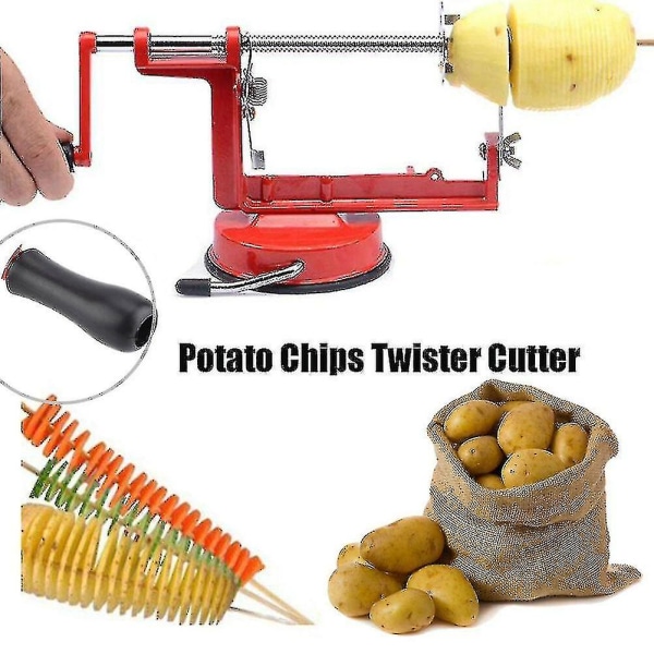 2023-manual rostfritt stål spiralpotatis grönsaksskärmaskin