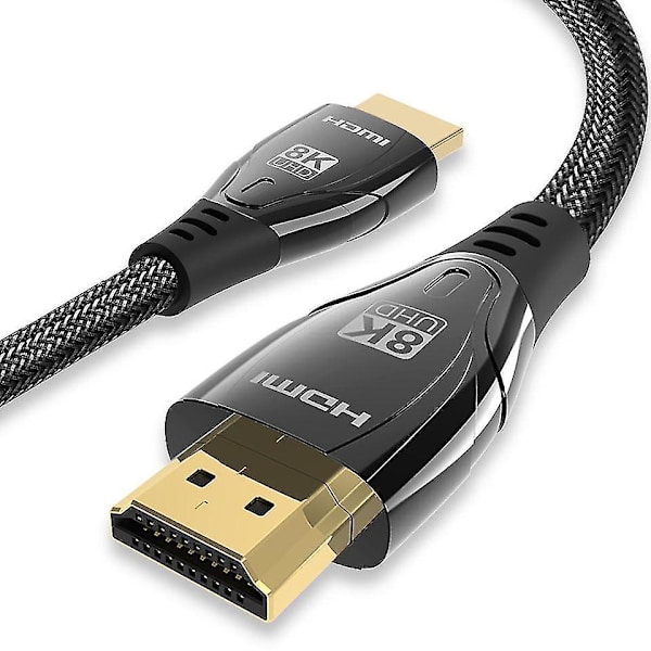 3m HDMI til HDMI Kabel 30AWG 8K/60Hz HDMI 2.1 Tilkoblingsledning for PS5 XBox TV Datamaskin Projektor