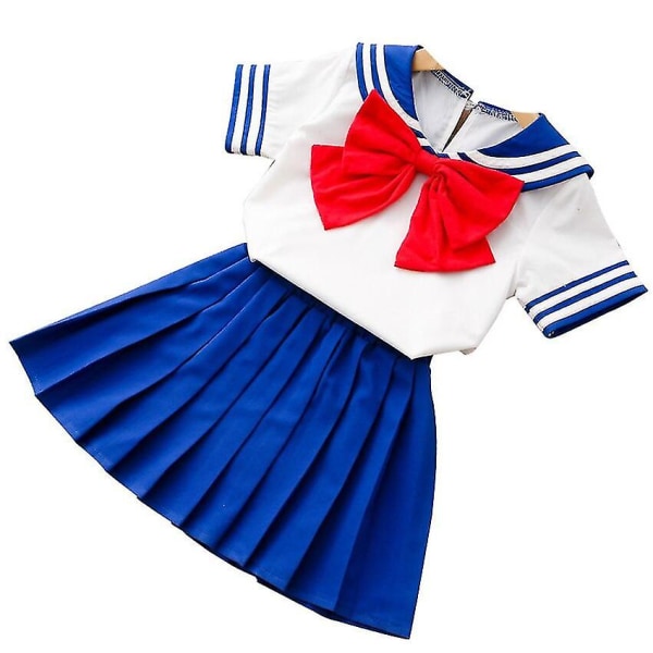 90-130 cm Børn Drenge Piger Sailor Moon Cosplay kostumer Japansk stil Kawaii Cute Primary School Uniform Choir Dance Tøj Boy set 110cm height