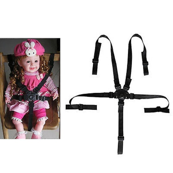 5-punkts säkerhetsbälte för barn, justerbar roterande krok Baby för barnvagn Barnstol barnvagn