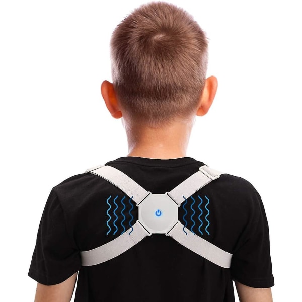 Smart rygstillingsbøjle til voksne og teenagere og børn, justerbar rygstøtte med intelligent sensorvibration