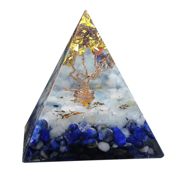 Orgone Pyramid Harpikssten med kobbertræ krystal Orgonit energigenerator (størrelse: 4)
