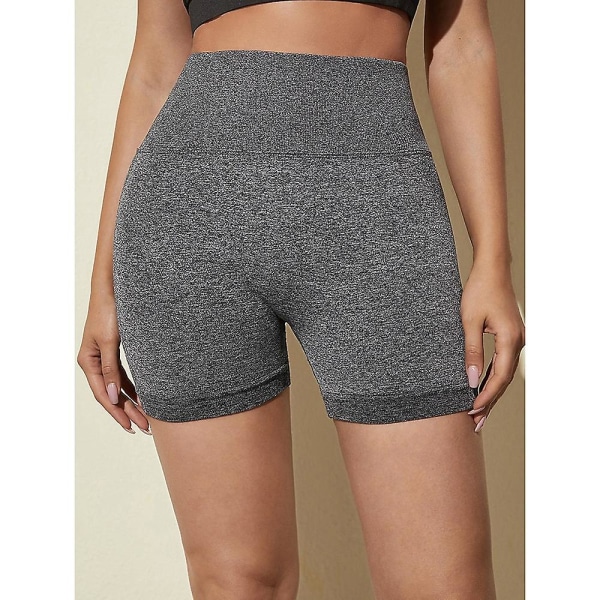 Treningsshorts for kvinner Gymshorts Crunch Butt Ruched Butt Lifting Magekontroll Rumpeløft Høy midje Yoga Fitness Gym Trening Stretchy Spandex Sport Dark Grey M