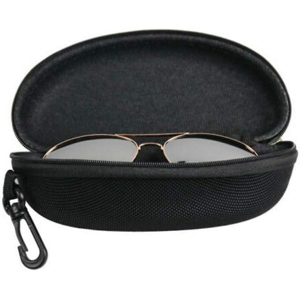 Pakke med 3 Solbriller Brilleetui Glidelås Hardt etui med belteklips