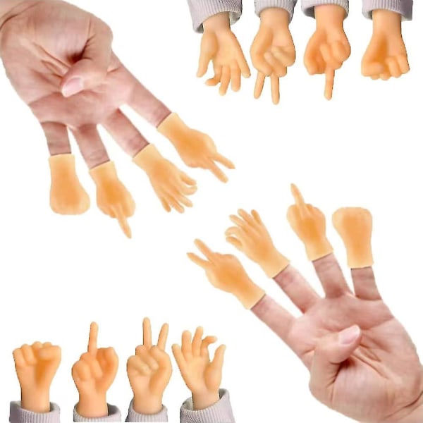 16 Pack Tiny Hands Miniatyr Finger Puppets Hand, Party Favors, Educational, Leker, Blandet stil