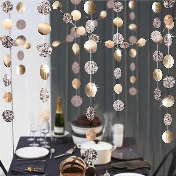 4 stk Gull Boble Perlegardin For Fest Bryllup Hjem