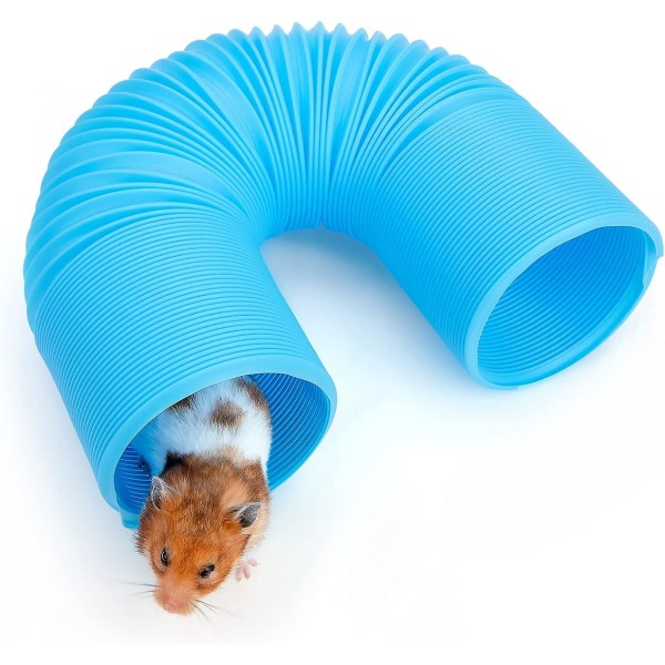 Lille Pet Fun Tunnel 39 X 4 tommer Hamster Chinchilla forlængerrør (blå) blue