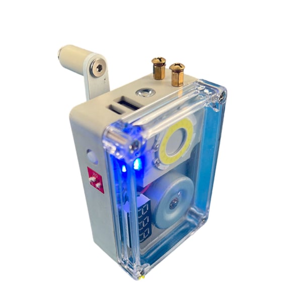 DIY 5V 10W USB Håndsving Generator Udendørs Nødstrøm Telefonoplader Lys