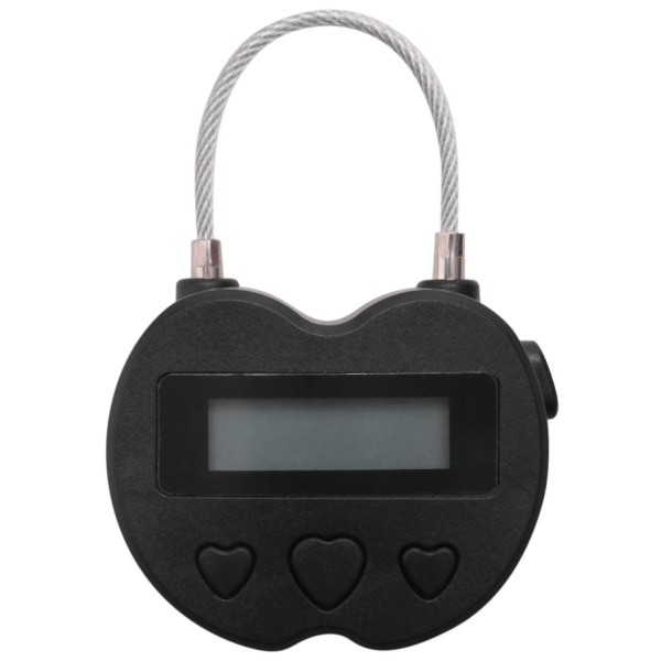 Smart Time Lock Lcd Display Time Lock USB Uppladdningsbart Temporary Timer Hänglås Travel Electronic Timer Svart