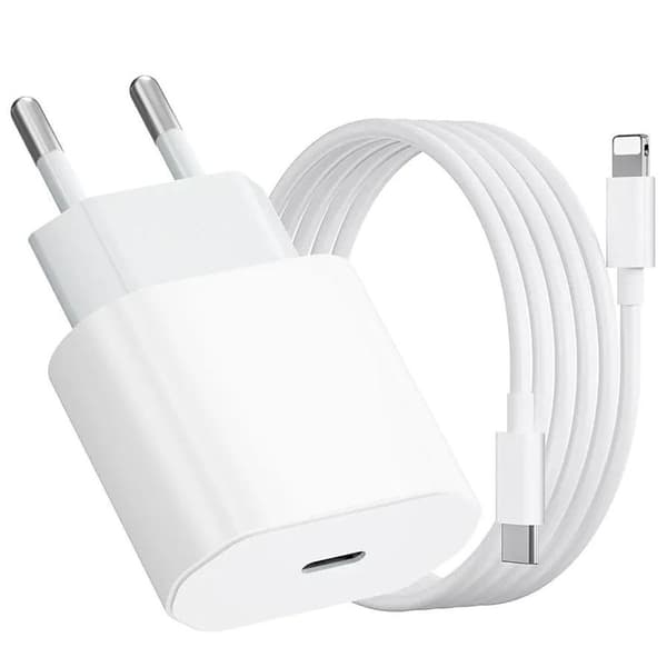 Hurtiglader 20W for iPhone 14 13 12 11 Pro Max Plus SE Mini Xr X XS USB C 2m Hurtigladekabel Strømadapter