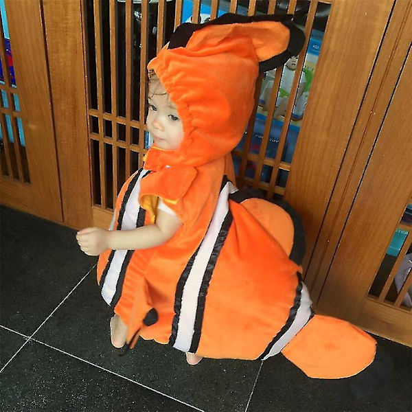 Anime Klovnfisk Moni Sødt Børnekostume Baby Kombinations Legedragt Performance Kostume - Snngv L(110-120CM)