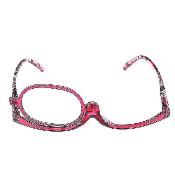 Sminke for kvinner Lesebriller Roterbar vippsminke Øyebriller Presbyopiske +1,00 til +4,0-størrelse,farge400blå