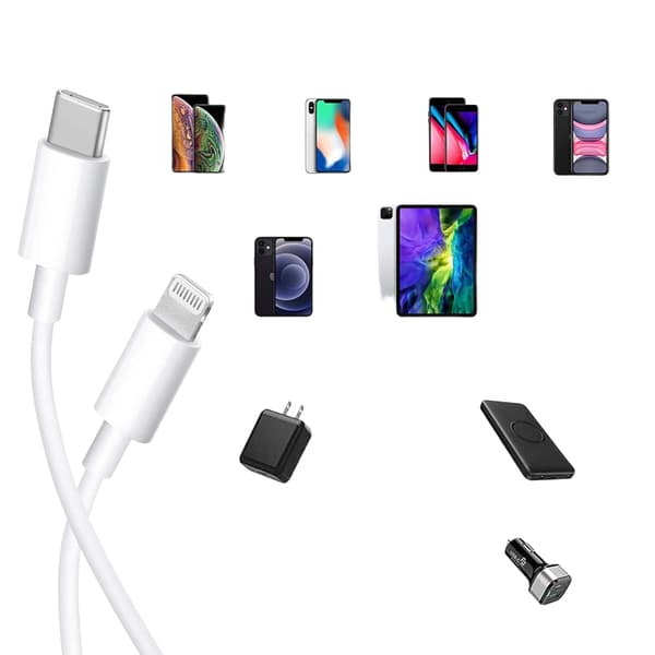 iPhone 20W Hurtigladekabel 2-pakning USB-C til Lightning-kabel (2m) Hurtiglading