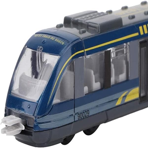 Miniatyrmodellbil, simuleringslegeringstogmodell metallstøpte modellbiler for barn (blå)