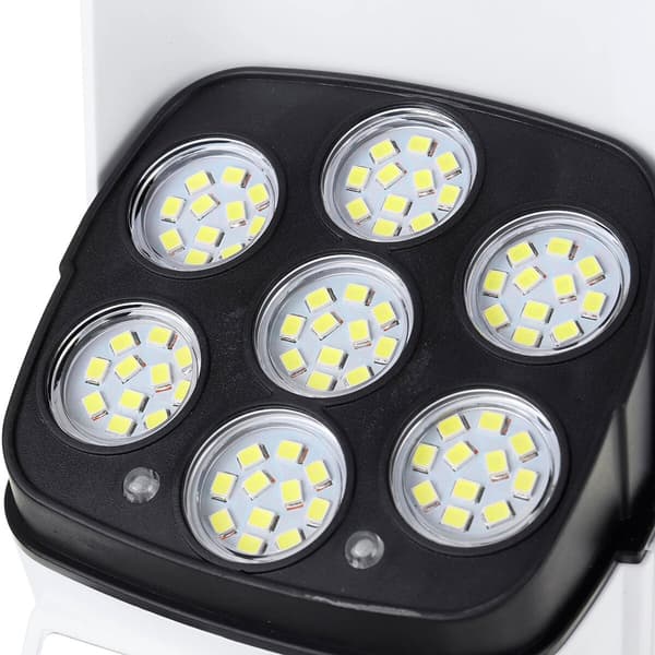 LED Solcellsvägglampa med Rörelsesensor | Solcellsdriven Övervakningsspotlight | Säkerhetskamera | Dimbar IP65 Vattentät LED-spotlight