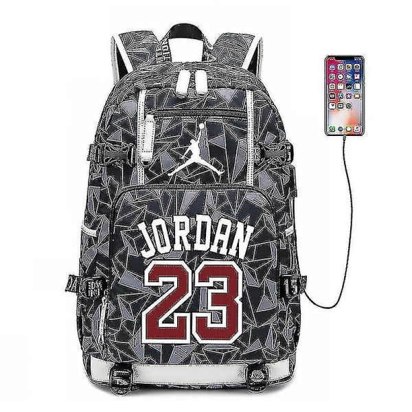 Julegaver, Nba Peripheral Series Star Logo Multifunktionel Usb Rygsæk Lysende Fluorescerende Rygsæk-jordan