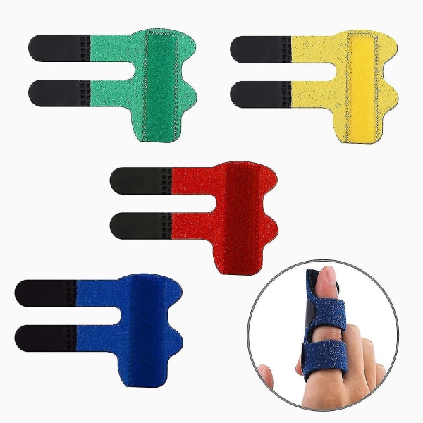 4 Pack Finger Splint Finger Straener Finger Support Finger Stabilisator Rikkoutuneelle, Nyrjähtyneelle hg.8