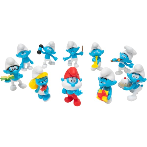 12-pak Smurf Figur Lekefigur Samling Modellpynt Kaketopper Barn Gaver