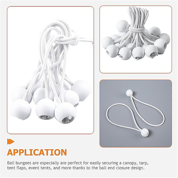 50 st Utomhus Teepee Tält Bungee Cord Bungee Snören Rep Presenning Bungee Snören Camping Tält Snören Presenning Bungee Remmar