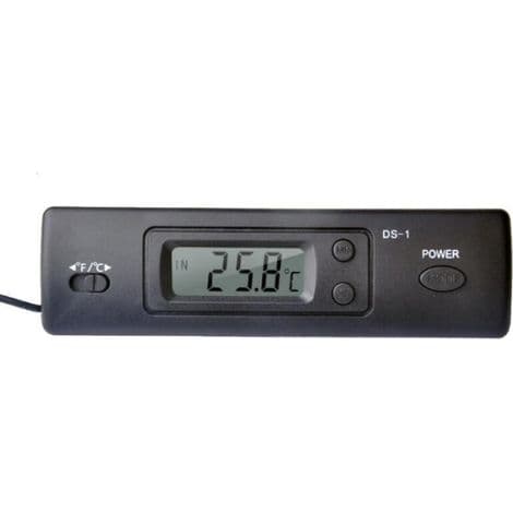 Mini digital elektronisk biltermometer med tidsvisning og temperatursonde