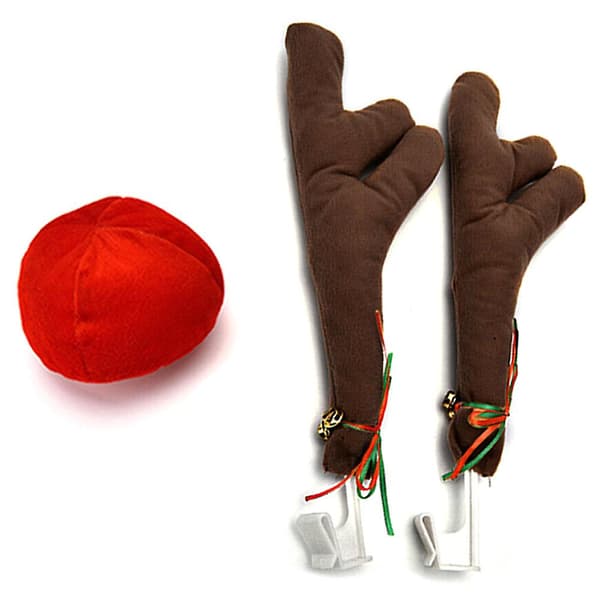 Julbilsdekoration Älg & Nos-set Ren Xmasdekor Brown