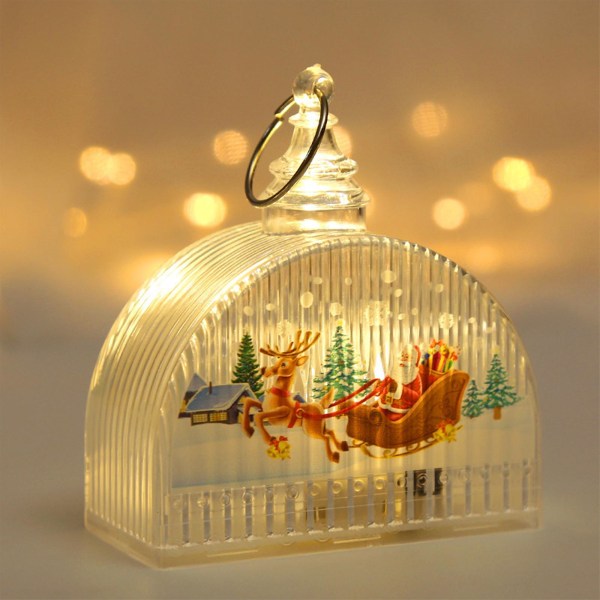 Julekampanje opplyst juledekorbatteri inkluderer klare LED-lys Hengende lanterne Juletreanheng Roman rekvisitter Lys til julefest Hjem