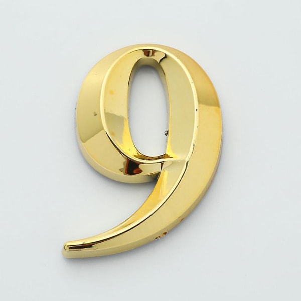 1 stk Højde 5 cm Gyldent hjemmemærkat Adresse Døretikette Guld Moderne husnummer