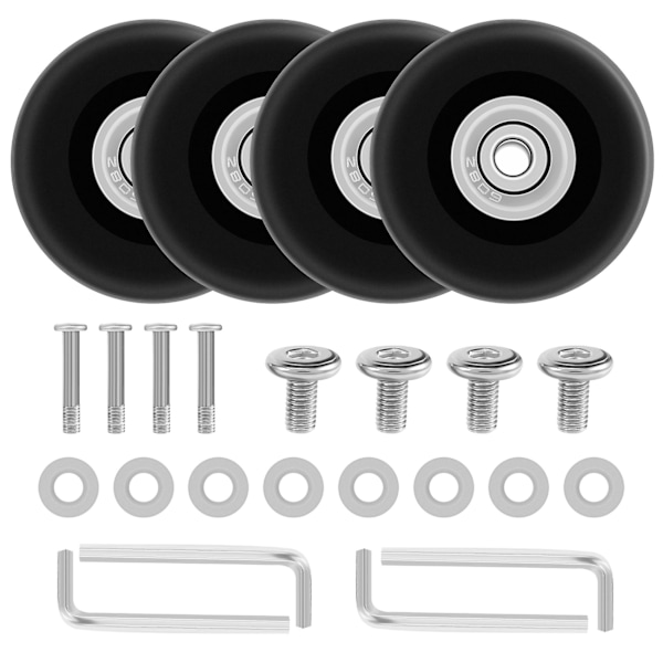 OD 50mm 4 Sæt Kuffert Hjul Aksel Deluxe Reparationsværktøj