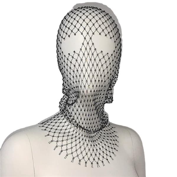 Tilbehør Rhinestone Elastisk Mesh Hette Hodeskjerf Ferie Karneval Diamantmaske for Kvinner