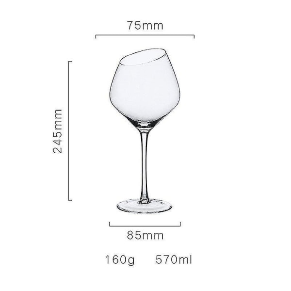 Creative Nordic Rødvin Champagneglas Blyfrit glas 570ml Transparent