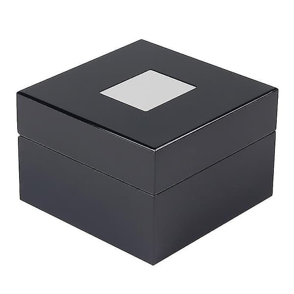 Svartlackerad Trä Högkvalitativ Klockbox Märkesklocka Displaybox Fyrkantig Box black