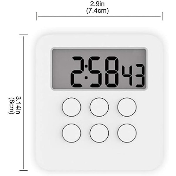 Kjøkken Timer Magnetisk Digital Timer Og Stoppklokke Kjøkken Alarm Timer Korttidsalarmklokke Med Lyd Og Lyssignal, Ideell Kjøkken Timer Timer C