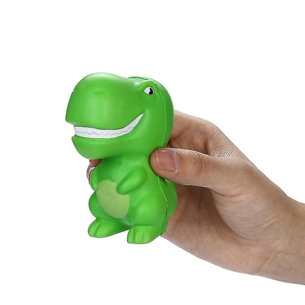 Squishies Grön Dinosaurie Doftande Långsamt Stigande Klämleksaker Stressreducerande Leksaker