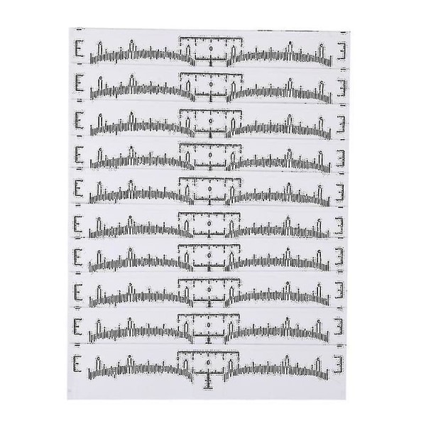 2023-100 st Brynlinjal, engångsbrynlinjal Självhäftande ögonbrynsklistermärke Mallguide Mätverktyg
