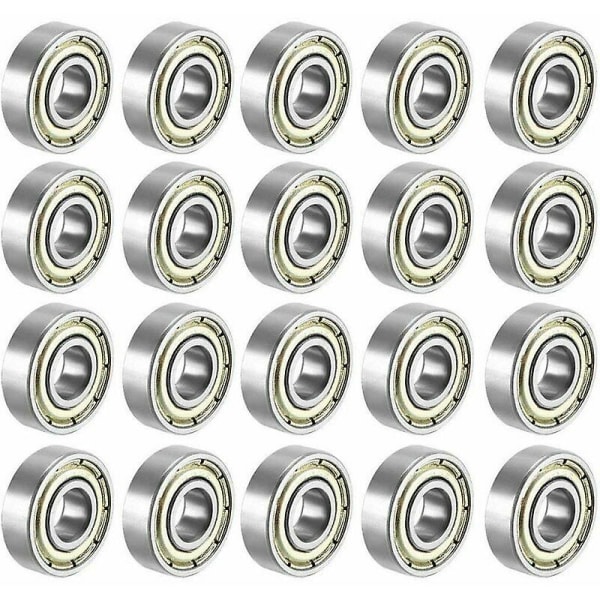608zz Kullager, 20 Stycken Speed Bearings Kvalitetskullager För Rullskridskor, Skateboard, Longboard, Waveboard, 8 X 22 X 7 Mm