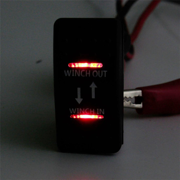 12 V 20 A Vinssi Sisään Vinssi Ulos On-off-on Keinukytkin 7 Pinniä Led Punainen