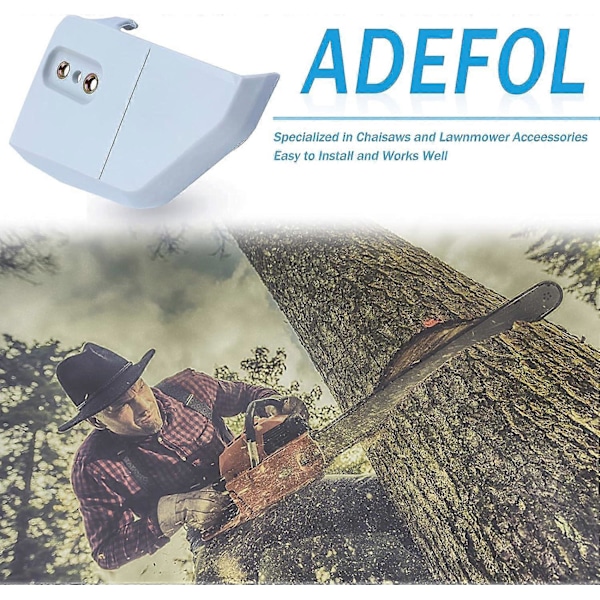 Ketjupyörän suojus ketjunkiristimellä STIHL moottorisahoihin MS170 MS180 017 018 MS210 MS230 MS250 021 023 025, ADEFOL Ketjusuoja + Kiristin + Pultti ja Mutteri