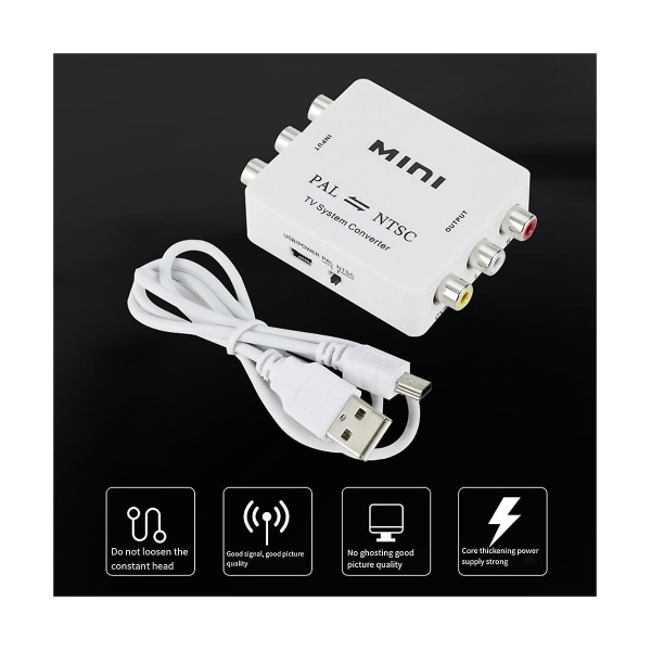 Mini Pal Ntsc Bi-retning Tv System Converter Switcher Pal Til Ntsc Ntsc Til Pal Dual-way Tv Composi