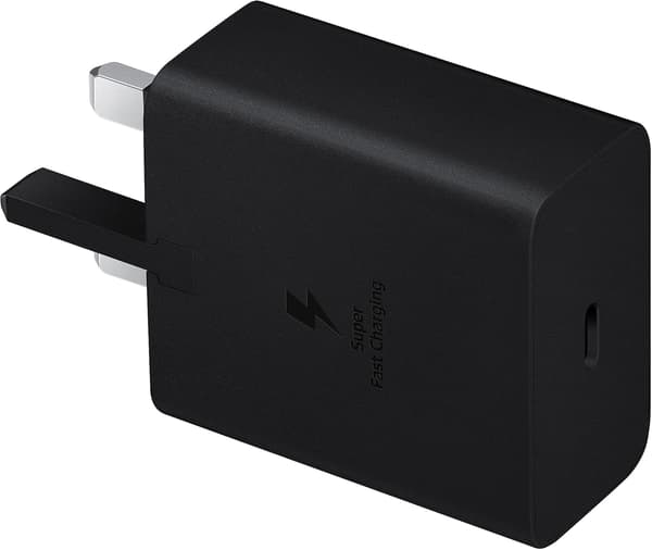Samsung Galaxy Officiel 45W Superhurtig Oplader 2.0 (med USB-C til C Datakabel), Sort