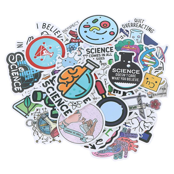 50 st Science Chemistry Laboratory Stickers för Laptop Phone Skateboard resväska