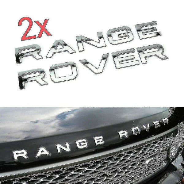 Chrome Range Rover Frontgrill Emblem til Hætte og Bagklap (pakke med 2)
